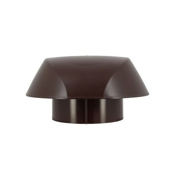 Chapeau de ventilation simple avec moustiquaire Atemax diamètre Ø 125mm couleur Marron Nicoll | VVM12M