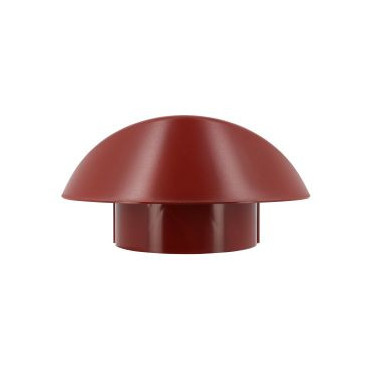 Chapeau de ventilation simple avec moustiquaire Atemax diamètre Ø 125mm couleur Rouge Nicoll | VVM12R