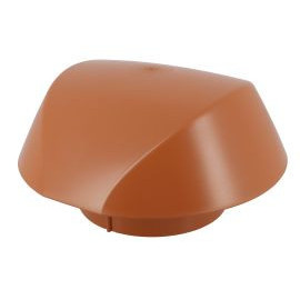 Chapeau de ventilation simple avec moustiquaire Atemax diamètre Ø 125mm couleur Rouge Terracotta Nicoll | VVM12T