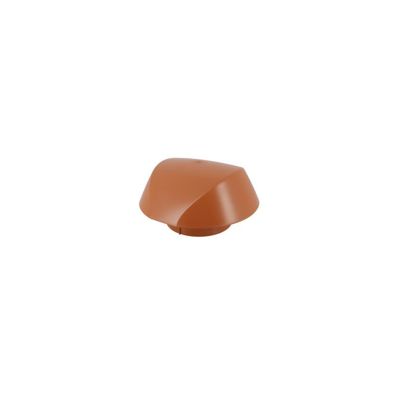 Chapeau de ventilation simple avec moustiquaire Atemax diamètre Ø 125mm couleur Rouge Terracotta Nicoll | VVM12T