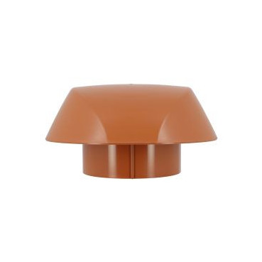 Chapeau de ventilation simple avec moustiquaire Atemax diamètre Ø 125mm couleur Rouge Terracotta Nicoll | VVM12T