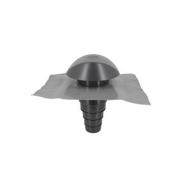 Chapeau de ventilation avec adaptateur tuile à douille Atemax diamètre Ø 160mm x 160mm - largeur 550mm - longueur 500mm couleur Gris anthracite Nicoll | VVMD16A