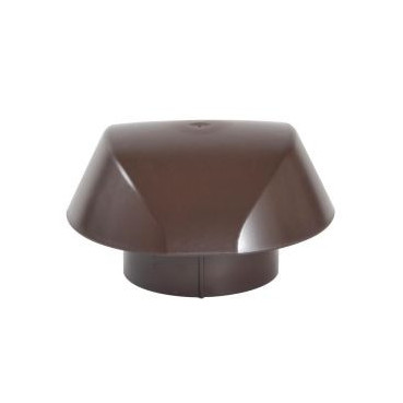 Chapeau de ventilation simple Atemax diamètre Ø 125mm couleur Marron Nicoll | VVS12M