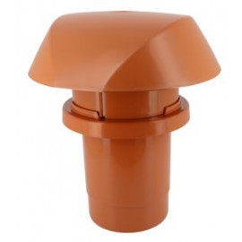 Chapeau avec adaptateur tuile à douille Atemax diamètre Ø 160mm x 150mm couleur Rouge Terracotta Nicoll | VVT16T