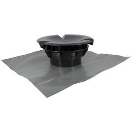 Chapeau aéraulique avec collerette d'étanchéité Atemax diamètre Ø 160mm - largeur 550mm - longueur 500mm couleur Gris anthracite Nicoll | VXE16A