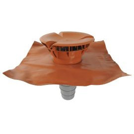 Chapeau aéraulique avec adaptateur tuile à douille Atemax diamètre Ø 160mm - largeur 550mm - longueur 500mm couleur Rouge Terracotta Nicoll | VXMD16T