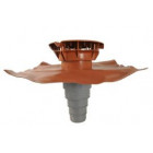 Image du produit : Chapeau aéraulique avec adaptateur tuile à douille Atemax diamètre Ø 160mm - largeur 550mm - longueur 500mm couleur Rouge Terracotta Nicoll | VXMD16T