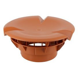 Chapeau aéraulique simple Atemax diamètre Ø 160mm couleur Rouge Terracotta Nicoll | VXS16T