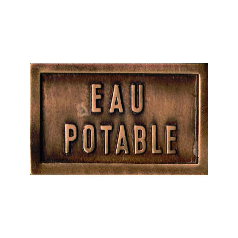 Plaque d'information fontaine "EAU POTABLE" 14 x 9 cm | 0126/C