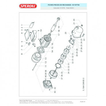 Pompe multicellulaire monophasée SM 98-5 SPERONI | 101536010