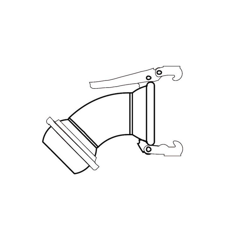 Coude 45° type Spherique - acier - 100 GIVAL | 25CO100RS45