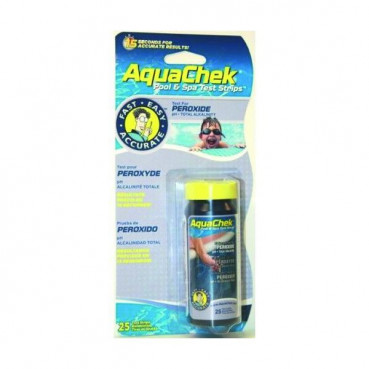 Kit testeur 25 bandelettes pour péroxyde pH alcalinité AQUACHECK | 562249