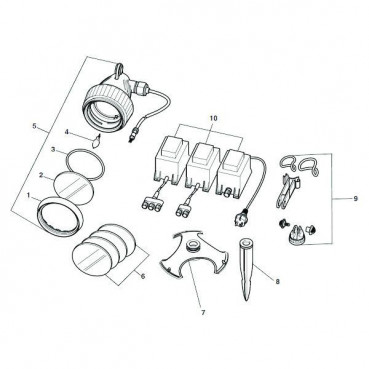 Kit 1 projecteur LED LUNAQUA avec transformateur OASE | 57034