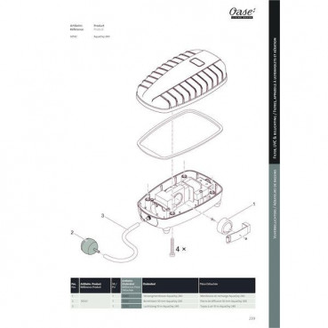 Pompe aération AQUA OXY - 500 - 1 diffuseur OASE | 57063