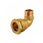 Image du produit : COUDE COMPRESSION LAITON FILETE - 20 mm - 1/2" | H004001OT