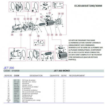 Pompe auto-amorçante triphasée JET 300 DAB | P DB JET 300 T