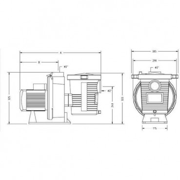 Pompe piscine ULTRAFLOW PLUS monophasée - 0.75 kW PENTAIR | P-UFL-101