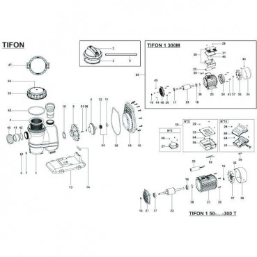 Pompe filtraton TIFON triphasée - 2.2kW ESPA | PP09030