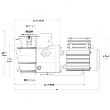 Pompe piscine MAX FLO 0.55kW - triphasée HAYWARD | SP1808XW113