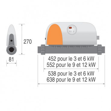 Réchauffeur électrique Redline - 12 kW ZODIAC | W40RDE12