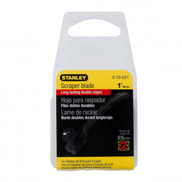 Lame de racloirs 25mm - conditionnement 2 lames Stanley | 0-28-631