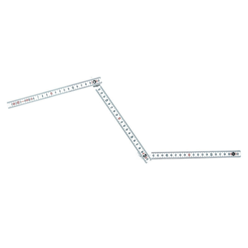 Mètre à ruban de chantier Stanley pliante 2 mètres x 16mm synthetique - largeur 4 cm - Hauteur 24 cm - longueur 2 cm | 0-35-229