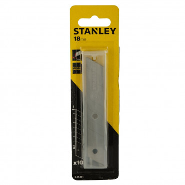 Lames de cutters 18mm - 10 distributeurs 10 lames Stanley | 1-11-301