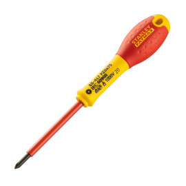 Tournevis Stanley pozidriv isolé 1000 Volts PZ0 x 75mm FATMAX | 1-65-417