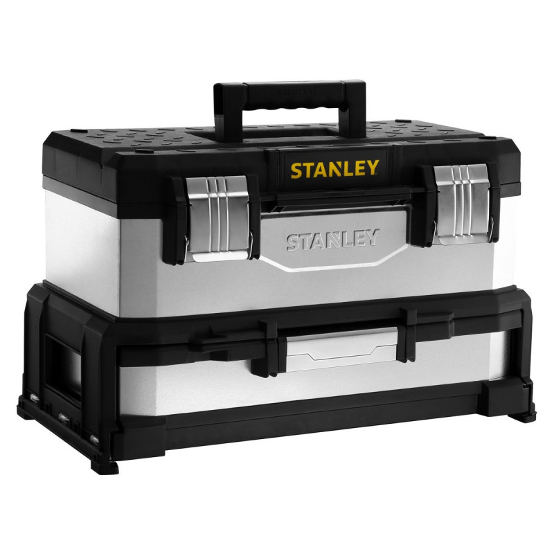 1-95-830  Boite caisse à outils vide Stanley à tiroir bimatiere