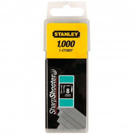 Agrafes plates 10mm - 3/8" - boite de 1000 pièces Stanley | 1-CT306T