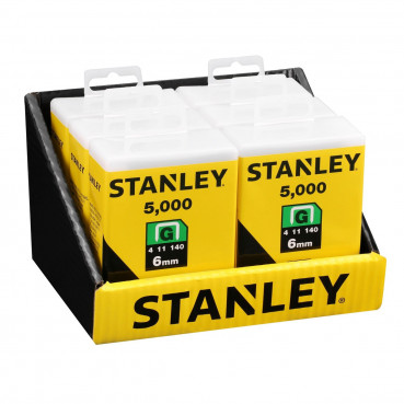 Agrafes 12mm type G - boite de 5000 pièces Stanley | 1-TRA708-5T