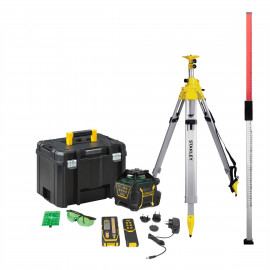 Niveau laser rotatif de chantier Pack laser Stanley complet rl750lg (li - ion) - vert | FMHT77223-1