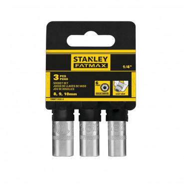 Jeu de douilles 1/4" 6 pans 8 - 9 - 10mm FATMAX - 3 pieces Stanley | FMMT17091-0