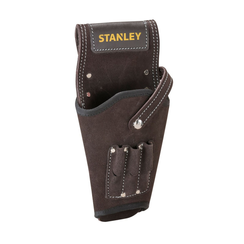 Porte outils holster pour ranger une visseuse dévisseuse cuir - largeur 6 cm - Hauteur 32 cm - longueur 16 cm Stanley | STST1-80118