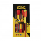 Image du produit : Jeu de 5 tournevis Stanley slim isoles 1000 Volts FATMAX électicien 3.5 x 75 - 5.5 x 150 - PH1 x100 - PH2 x 125 - testeur | XTHT0-62692