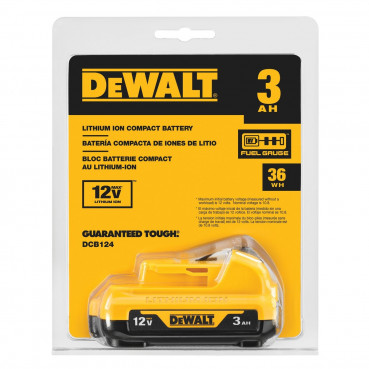 Batterie Dewalt - XR - sans fil - 12 Volts - 3Ah li-ion | DCB124-XJ