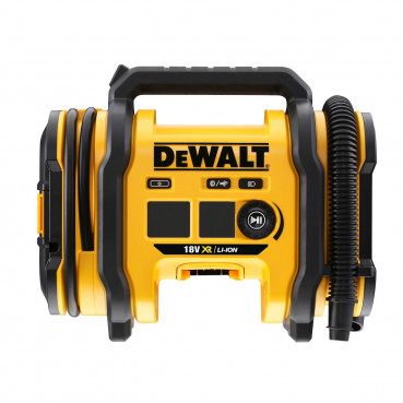 Gonfleur dewalt compact sans fil portatif XR 18 Volts - fonction dégonflage et lampe LED - triple alimentation sur batterie, secteur ou prise allume cigare 12 volts - livré nu sans chargeur ni batterie Dewalt | DCC0...