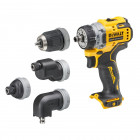 Image du produit : Perceuse visseuse Dewalt à têtes multiples - XR - sans fil - 12 Volts - brushless | DCD703NT-XJ