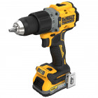 Image du produit : Perceuse visseuse Dewalt percussion compacte - XR - sans fil - 18 Volts - 1,7Ah li-ion brushless - powerstack | DCD805E2T-QW