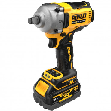 Boulonneuse à chocs Dewalt compacte 1/2" - XR - sans fil - 18 Volts - 5Ah li-ion brushless jonc de sécurité | DCF891P2G-QW