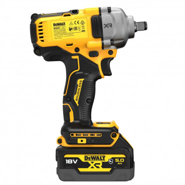 Boulonneuse à chocs Dewalt compacte 1/2" - XR - sans fil - 18 Volts - 5Ah li-ion brushless jonc de sécurité | DCF891P2G-QW