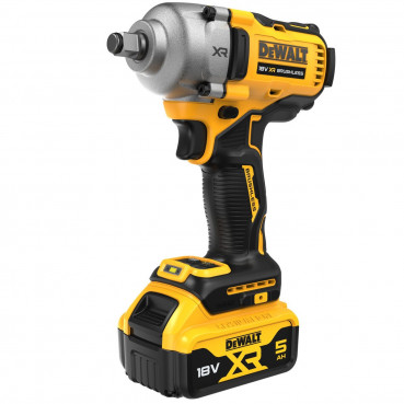 Boulonneuse à chocs Dewalt compacte 1/2" - XR - sans fil - 18 Volts - 5Ah li-ion brushless jonc de sécurité | DCF891P2T-QW