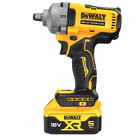 Image du produit : Boulonneuse à chocs Dewalt compacte 1/2" - XR - sans fil - 18 Volts - 5Ah li-ion brushless jonc de sécurité | DCF891P2T-QW