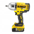 Image du produit : Boulonneuse à chocs Dewalt - XR - sans fil - 18 Volts - 5Ah li-ion - 3 vitesses - 2 batteries Dewalt | DCF899P2-QW