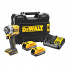 Image du produit : Boulonneuse à chocs Dewalt 1/2" - XR - sans fil - 18 Volts - 1,7Ah li-ion brushless - jonc de sécurité - powerstack | DCF921E2T-QW