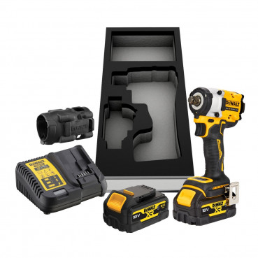 Boulonneuse à chocs Dewalt 1/2" - XR - sans fil - 18 Volts - 5Ah li-ion brushless - jonc de sécurité | DCF921P2G-QW