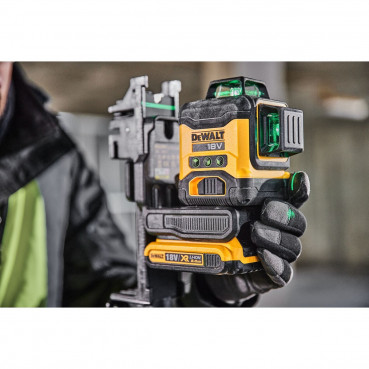 Niveau laser multilignes Dewalt 3 x 360° compact - XR - sans fil - 18 Volts - faisceau vert | DCLE34031N-XJ