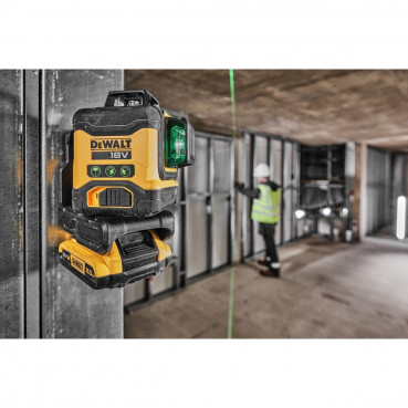 Niveau laser multilignes Dewalt 3 x 360° compact - XR - sans fil - 18 Volts - faisceau vert | DCLE34031N-XJ