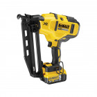 Image du produit : Cloueur de finition Dewalt 16Ga - XR - sans fil - 18 Volts - 5Ah li-ion brushless - 2 batteries Dewalt - coffret | DCN660P2-QW