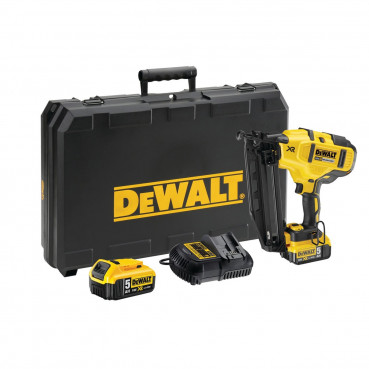 Cloueur de finition Dewalt 16Ga - XR - sans fil - 18 Volts - 5Ah li-ion brushless - 2 batteries Dewalt - coffret | DCN660P2-QW